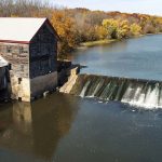 Historic mill and dam on the Crawfish River near Columbus WI