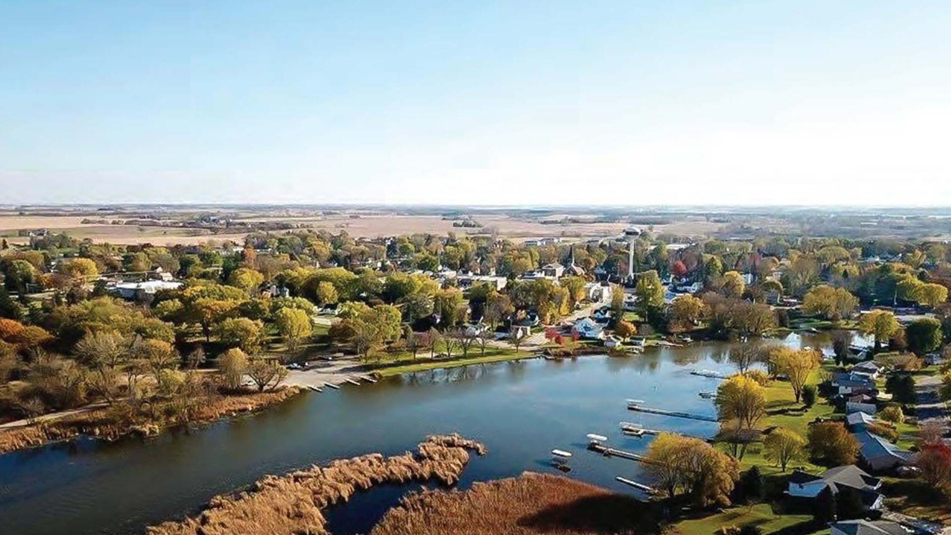 Aerial view of Fox Lake Wisconsin