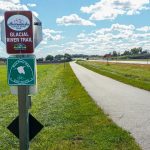 Sign on the Glacial River Bike Trail in Dodge County Wisconsin
