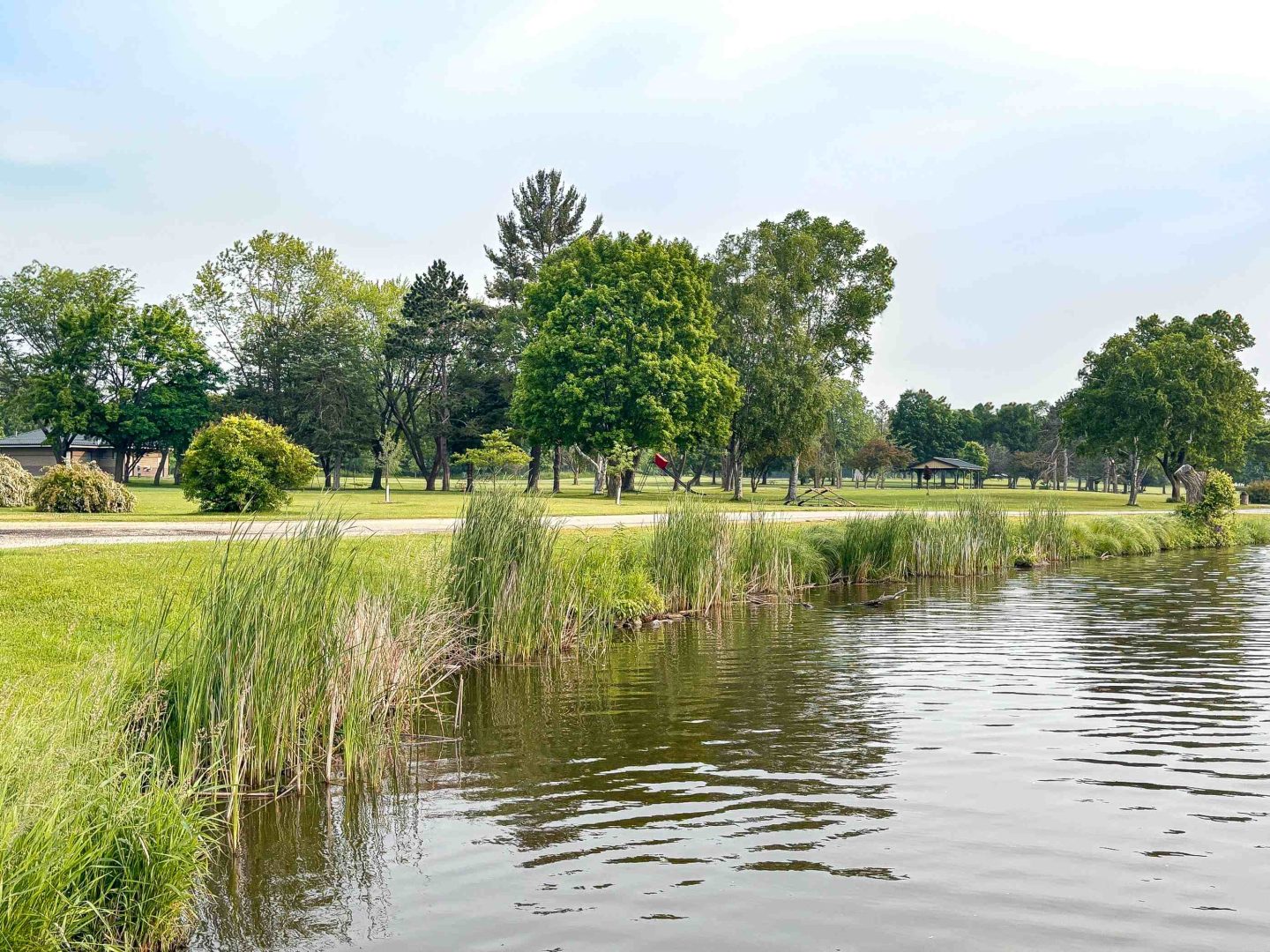 View over the river at River Bend Park in Horicon