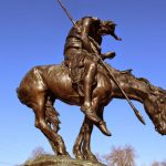 "The End of the Trail" sculpture at Shaler Park in Waupun Wisconsin