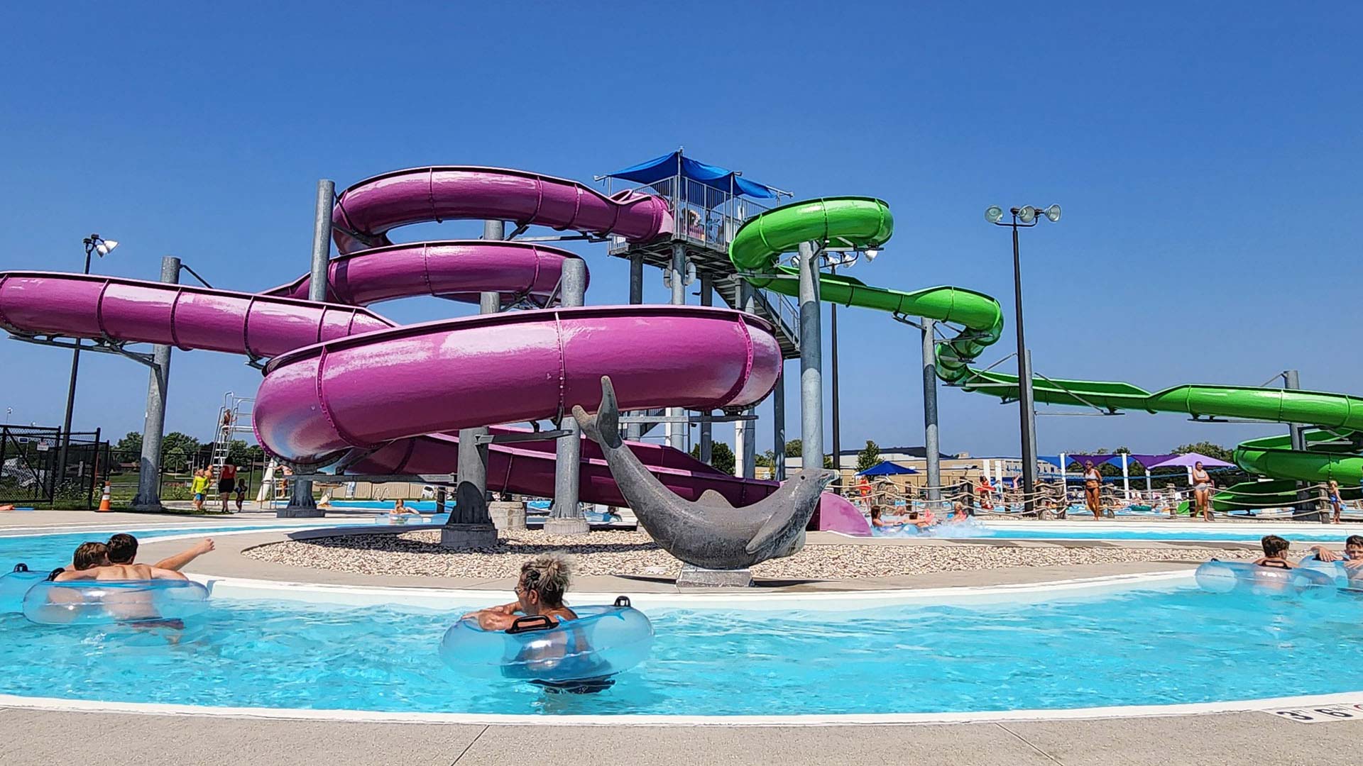 Water slides at Veterans Memorial Aquatic Center Hartford WI
