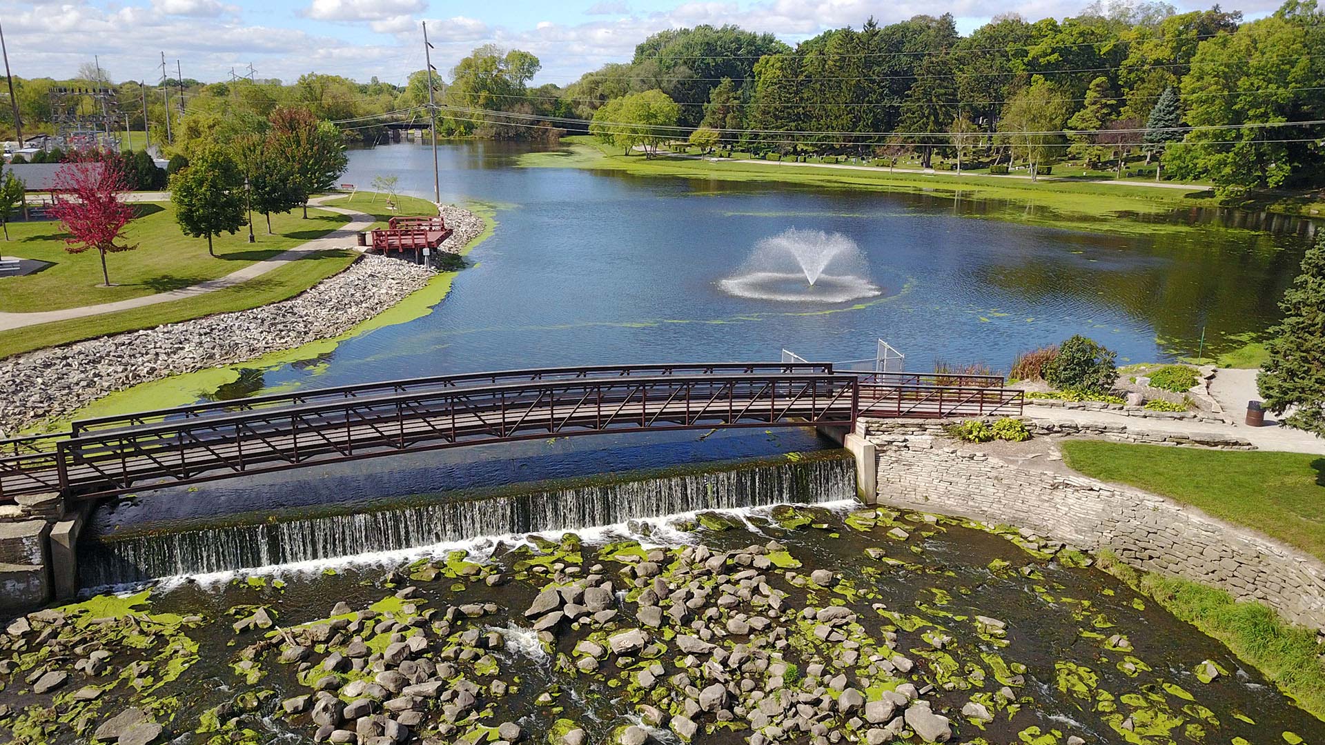 Aerial photo of Shaler Memorial Park Waupun Wisconsin