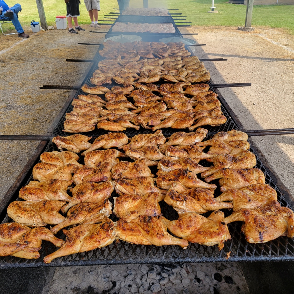 Grilled chicken prepared by the Lions Club
