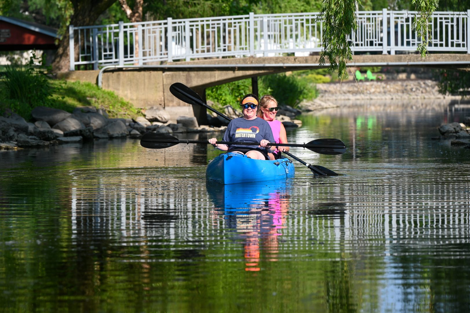 Two women Kayaking on the river