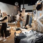 Shoppers at store in downtown Waupun