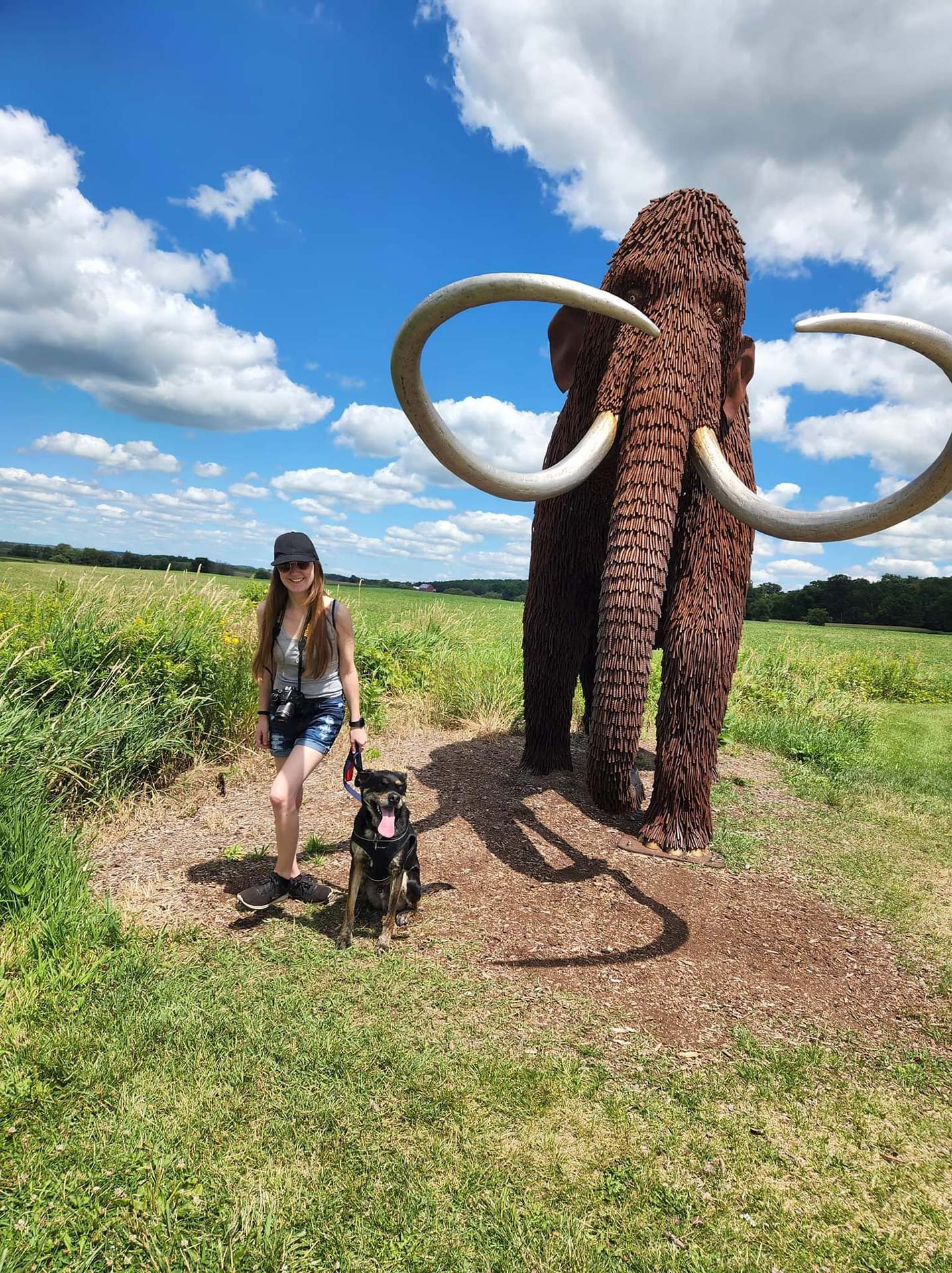 Sculpture of woolly mammoth at Horicon Marsh